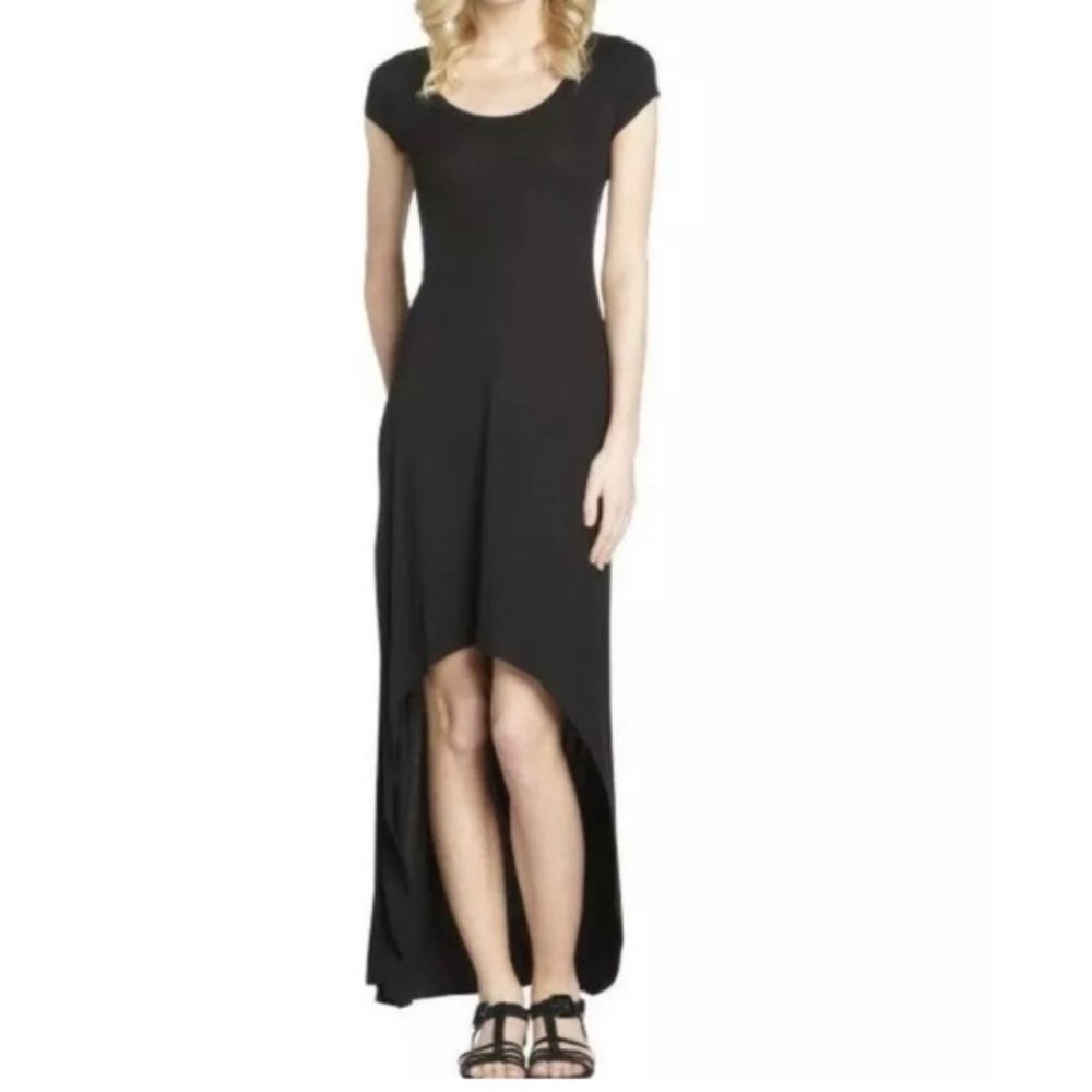 BCBG Hi-Low Ribbed Knit T-Shirt Dress